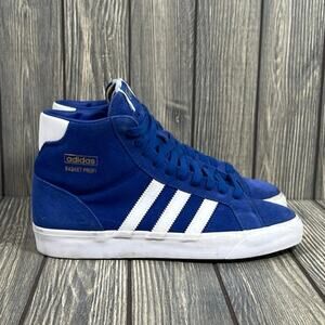 adidas Basket Profi Blue Suede High Men Basketball Shoes Sneakers Sz 7.5 FW3102
